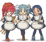  :d apron art_brush bangs beret blue_dress blue_eyes blue_hair blue_legwear blush braid child clenched_hand commons-tan cross-laced_footwear dress easel flat_chest flipped_hair freckles frilled_apron frills hair_ornament hat head_tilt holding kasuga_(kasuga39) leg_lift lineup loafers long_hair long_sleeves maid microphone multiple_girls oekaki omega_symbol open_mouth paintbrush pantyhose parted_bangs puzzle_piece quote-tan red_eyes red_hair shadow shoes short_dress short_hair short_twintails simple_background sleeve_cuffs smile sneakers standing strap tape_recorder twintails waist_apron white_background wikipe-tan wikipedia 