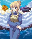  anna_steiner bangs blonde_hair darius darius_gaiden hinata_momo lowres silver_hawk solo storm_causer uniform 