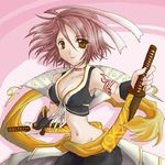  .hack//g.u. 1girl artist_request lowres red_hair short_hair solo sword weapon yowkow_(.hack//) 