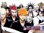  abarai_renji ajirogasa ayasegawa_yumichika beard bleach copyright_name everyone facial_hair haori hat hitsugaya_toushirou japanese_clothes komamura_sajin kubo_taito kuchiki_byakuya kurosaki_ichigo kurotsuchi_mayuri kyouraku_shunsui long_beard madarame_ikkaku male_focus multiple_boys official_art taichou_haori tousen_kaname ukitake_juushirou wallpaper yamamoto-genryuusai_shigekuni zaraki_kenpachi 