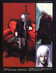  dante_(devil_may_cry) devil_may_cry ebony_&amp;_ivory gun male_focus scan sword tsuchibayashi_makoto weapon white_hair 