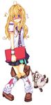  bad_id bad_pixiv_id blonde_hair blue_eyes fashion glasses hair_ornament hairclip kuro_(1968) legs loose_socks necktie original school_uniform skirt socks solo stuffed_animal stuffed_toy 