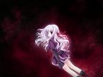  game_cg gore_screaming_show gothic long_hair purple_hair red_background red_eyes ribbon ueda_metawo yuka_(gore_screaming_show) 