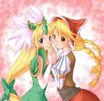  bad_id bad_pixiv_id blonde_hair blue_eyes braid cordelia_(saga) hat long_hair low-tied_long_hair oohiro_saki riesz saga saga_frontier_2 seiken_densetsu seiken_densetsu_3 twin_braids yellow_eyes 