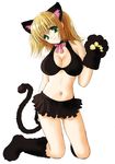 animal_ears cat_ears copyright_request miniskirt paws sagami_ichisuke skirt solo tail 