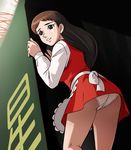  ass brown_hair haruyama_kazunori maid panties pantyshot sexy tears thighs underwear uniform waitress 
