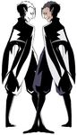  black_hair boots darker_than_black dual_persona full_body male male_focus pointy_ears standing white_background zhijun_wei 