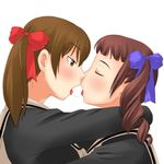  blush closed_eyes couple drill_hair fukuzawa_yumi hug kiss lowres maria-sama_ga_miteru matsudaira_touko multiple_girls saliva saliva_trail school_uniform toshifumi yuri 