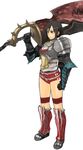  armor greaves hermitaur_(armor) huge_weapon monster_hunter over_shoulder rathalos_(armor) short_hair shorts solo sword sword_over_shoulder weapon weapon_over_shoulder yu_65026 