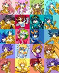  6+boys andromeda_shun aquarius_camus aries_muu aries_shion armor athena_(saint_seiya) bad_source cancer_death_mask capricorn_shura cygnus_hyouga dragon_shiryuu everyone gemini_kanon gemini_saga gold_armor gold_saint kido_saori leo_aiolia libra_douko multiple_boys pegasus_seiya phoenix_ikki pisces_aphrodite sagittarius_aioros saint_seiya scorpio_milo taurus_aldebaran unicorn_jabu virgo_shaka zaionic zodiac 