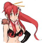  bikini_top boota breasts cleavage ponytail red_hair tengen_toppa_gurren-lagann tengen_toppa_gurren_lagann yellow_eyes yoko_littner yoko_ritona 