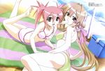  2girls bikini edomae_lunar food highres ice_cream multiple_girls ponytail popsicle seto_no_hanayome seto_sun swimsuit 