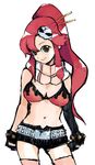  bikini_top gloves ikeda_keisuke long_hair mismatched_gloves short_shorts shorts solo tengen_toppa_gurren_lagann thighhighs yoko_littner 