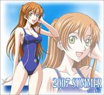  code_geass hanzou long_hair lowres one-piece_swimsuit shirley_fenette single_vertical_stripe solo swimsuit zoom_layer 
