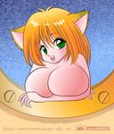  1girl akira_m animal_ears breasts cat_ears catgirl solo 