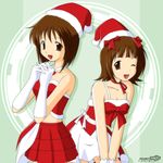  amami_haruka christmas cute_&amp;_girly_(idolmaster) ebihara_kyousuke hagiwara_yukiho idolmaster idolmaster_(classic) idolmaster_1 multiple_girls noel_angelic santa_costume 