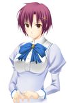  big_wednesday mikado_mariya otome_wa_boku_ni_koishiteru purple_hair red_eyes school_uniform short_hair solo 