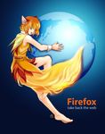  animal_ears artist_request barefoot earth feet firefox os-tan personification short_hair solo tail vest wrist_cuffs 