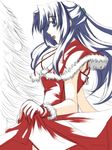  asakura_ryouko christmas half_updo ribi santa_costume solo suzumiya_haruhi_no_yuuutsu 