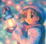  blurry bokeh copyright_request depth_of_field goto_p hat lantern mittens scarf solo winter 