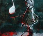  amamiya_yuki hitodama konpaku_youmu konpaku_youmu_(ghost) solo sword touhou weapon 