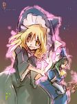  blonde_hair flower hat inuinui kirisame_marisa mima multiple_girls rose touhou touhou_(pc-98) wizard_hat 