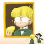  bad_deviantart_id bad_id food fruit hat holding holding_food holding_fruit jeff_andonuts lemon male_focus mother_(game) mother_2 multiple_boys school_uniform swammi tony_(mother_2) 