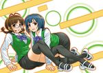  akizuki_ritsuko all_fours cosplay error feet glasses hida_tatsuo idolmaster idolmaster_(classic) idolmaster_1 legs multiple_girls otonashi_kotori otonashi_kotori_(cosplay) panties pantyshot sandals thighhighs underwear zettai_ryouiki 