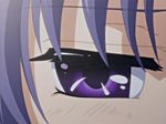  animated animated_gif blinking clannad eyes ichinose_kotomi lowres purple_eyes purple_hair screencap solo 