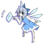  bangs cirno lowres pangea simple_background solo touhou 