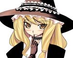  alternate_costume blonde_hair choker finger_to_mouth formal gloves hat kirisame_marisa solo touhou upper_body witch_hat yamazaki_mitsuru yellow_eyes 