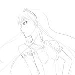  buchi_(artist) hime_(kaibutsu_oujo) kaibutsu_oujo lilianne lowres monochrome sketch tiara 