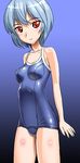  ayanami_rei blue_hair neon_genesis_evangelion one-piece_swimsuit red_eyes school_swimsuit short_hair solo sugaishi swimsuit 