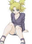  blonde_hair naruto naruto_(series) okiyumi_kase panties solo spread_legs temari underwear 