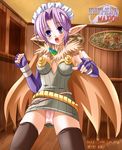  alchemist_(ragnarok_online) maki_(seventh_heaven_maxion) panties pointy_ears purple_eyes purple_hair ragnarok_online solo thighhighs underwear 