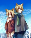  1girl animal_ears fox_ears original scarf suzushiro_kurumi 