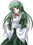  blue_eyes glasses green_hair hayate_no_gotoku! kijima_saki long_hair maid shinshin solo 