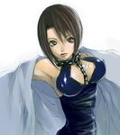  artist_request breasts chain collar hasegawa_haruka labcoat large_breasts leather moyashimon short_hair skinny solo 