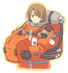  brown_hair helmet nono_(planetes) planetes short_hair solo spacesuit tanaka_(cow) yellow_eyes 