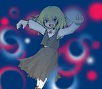  artist_request blonde_hair ex-rumia necktie outstretched_arms red_eyes rumia short_hair solo spread_arms touhou 