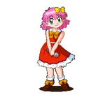  animated animated_gif dancing dress game_tengoku green_eyes lolita_fashion lowres microphone music pink_hair ribbon singing solo sweet_lolita 