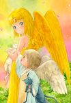  1girl angel angel_wings cat copyright_request efira wings 