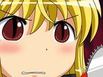  blonde_hair gununu hime_(kaibutsu_oujo) kaibutsu_oujo lilianne parody red_eyes 