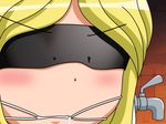  blindfold blonde_hair gununu kaibutsu_oujo parody sylvia_(kaibutsu_oujo) 