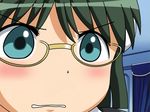  android blue_eyes francisca glasses green_hair gununu kaibutsu_oujo maid parody 