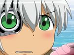  android ciel_(kaibutsu_oujo) green_eyes gununu kaibutsu_oujo parody white_hair 