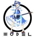  1girl cirno electric_guitar guitar instrument mikage_sekizai p-model parody solo touhou 