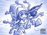  :d black_spaghetti blue bracelet dress food ikamusume jewelry monochrome open_mouth pasta plate shinryaku!_ikamusume smile solo spaghetti tentacle_hair tentacles yoshikawa_kazunori 