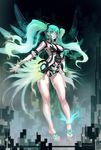  alternate_costume aqua_eyes aqua_hair aqua_nails costume hatsune_miku hatsune_miku_(append) high_heels highres jeffr legs long_hair nail_polish sandals shoes solo toenail_polish twintails very_long_hair vocaloid vocaloid_append 