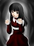  akanako black_hair dress fatal_frame fatal_frame_4 green_eyes haibara_ayako hime_cut long_hair solo 